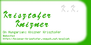 krisztofer knizner business card